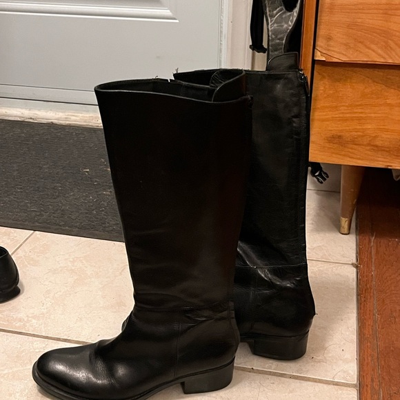 Black leather riding boots from the 90s size 8/8.5 w - Picture 2 of 6